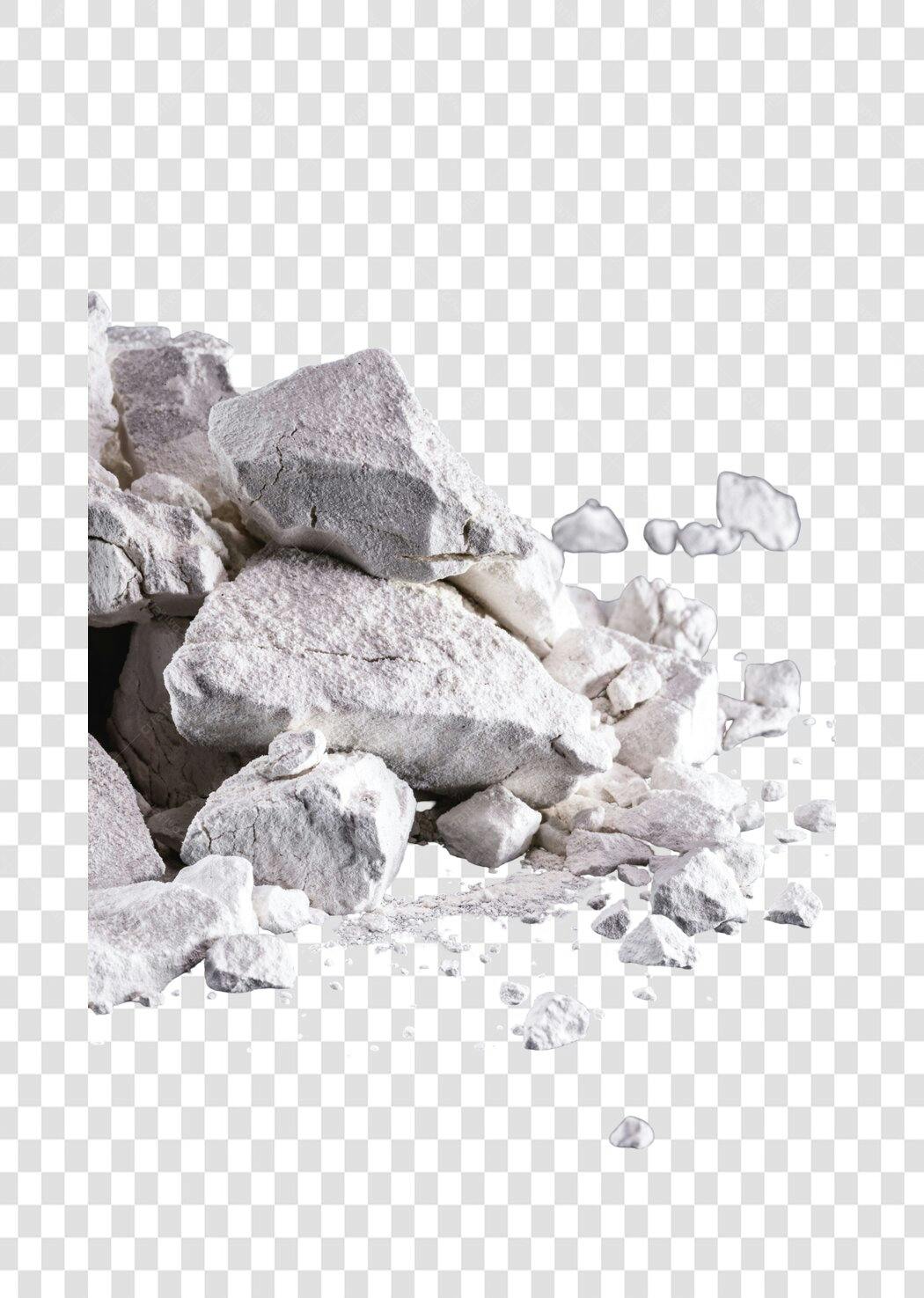 Material Mineral Gesso Calcário Branco PNG com fundo transparente