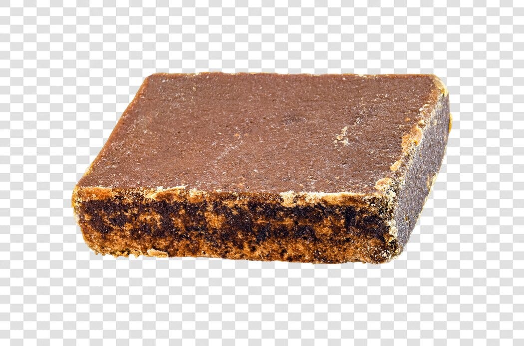 Doce de Leite Quadrado Marrom Texturizado PNG com fundo transparente