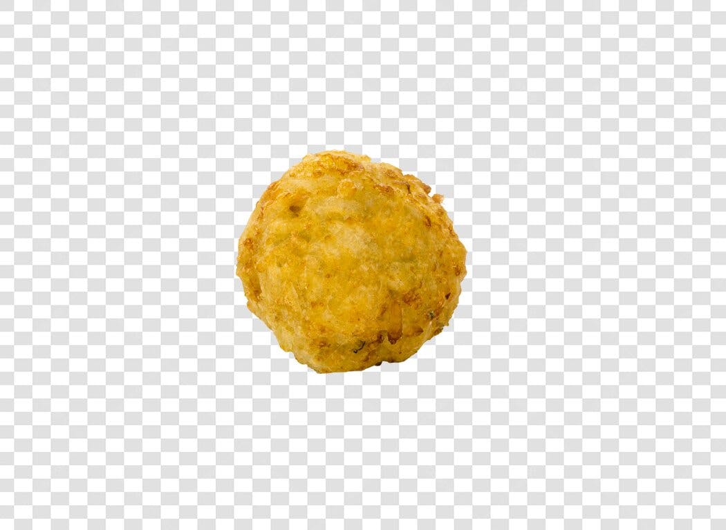 Salgado Bolinho Frito Dourado Crocante PNG para Menu App Restaurante com fundo transparente