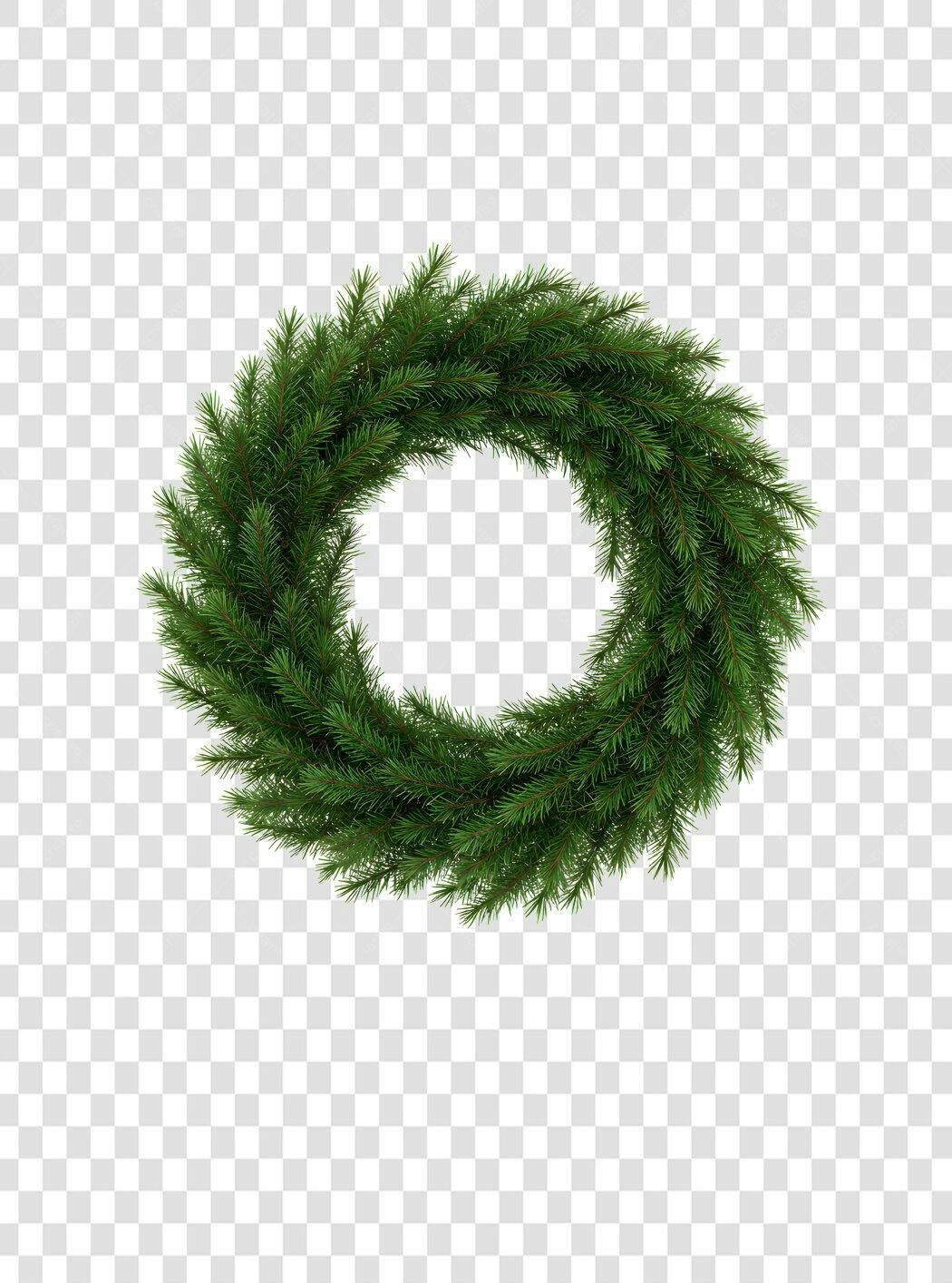 Guirlanda de Natal Verde Festiva PNG com fundo transparente para Decoração de Festas