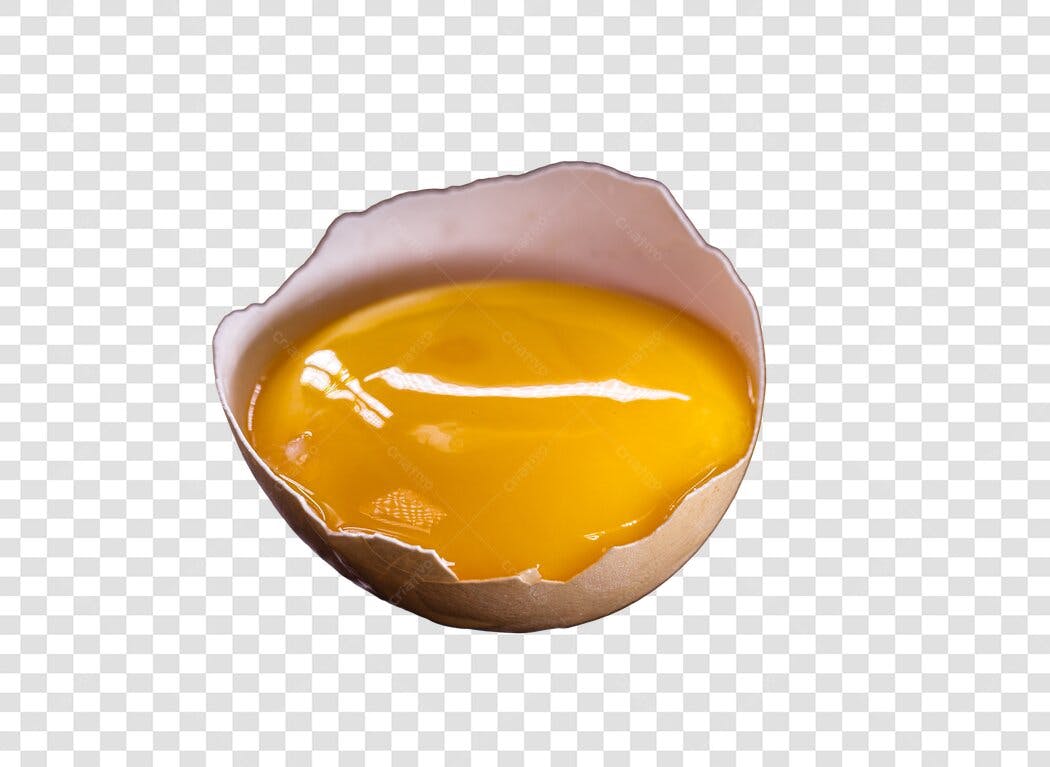 Ingrediente Culinário Ovo Quebrado Gema Amarela PNG com fundo transparente