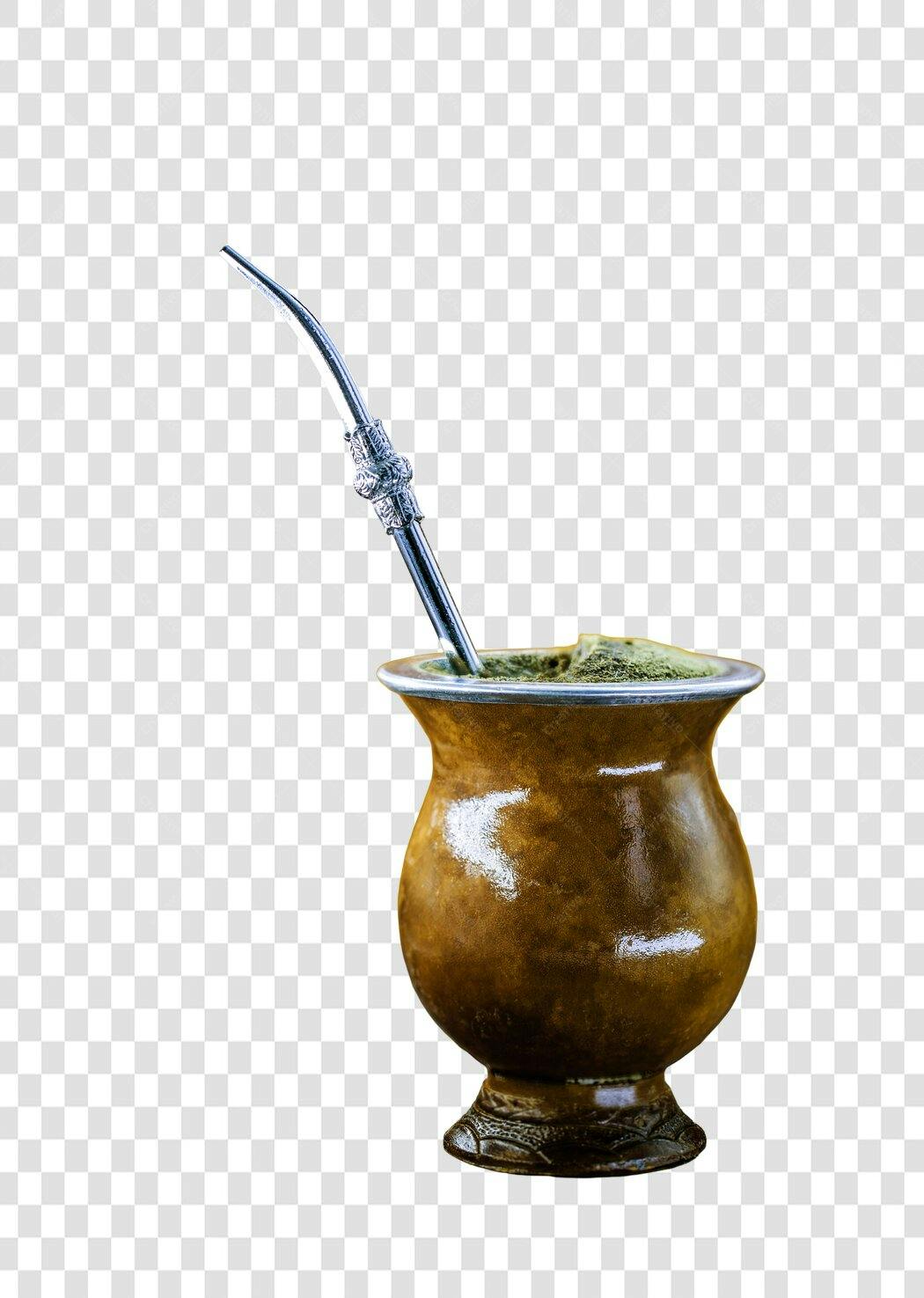 Ícone Cuia de Chimarrão com Bomba e Erva-Mate Bebida Tradicional PNG com fundo transparente