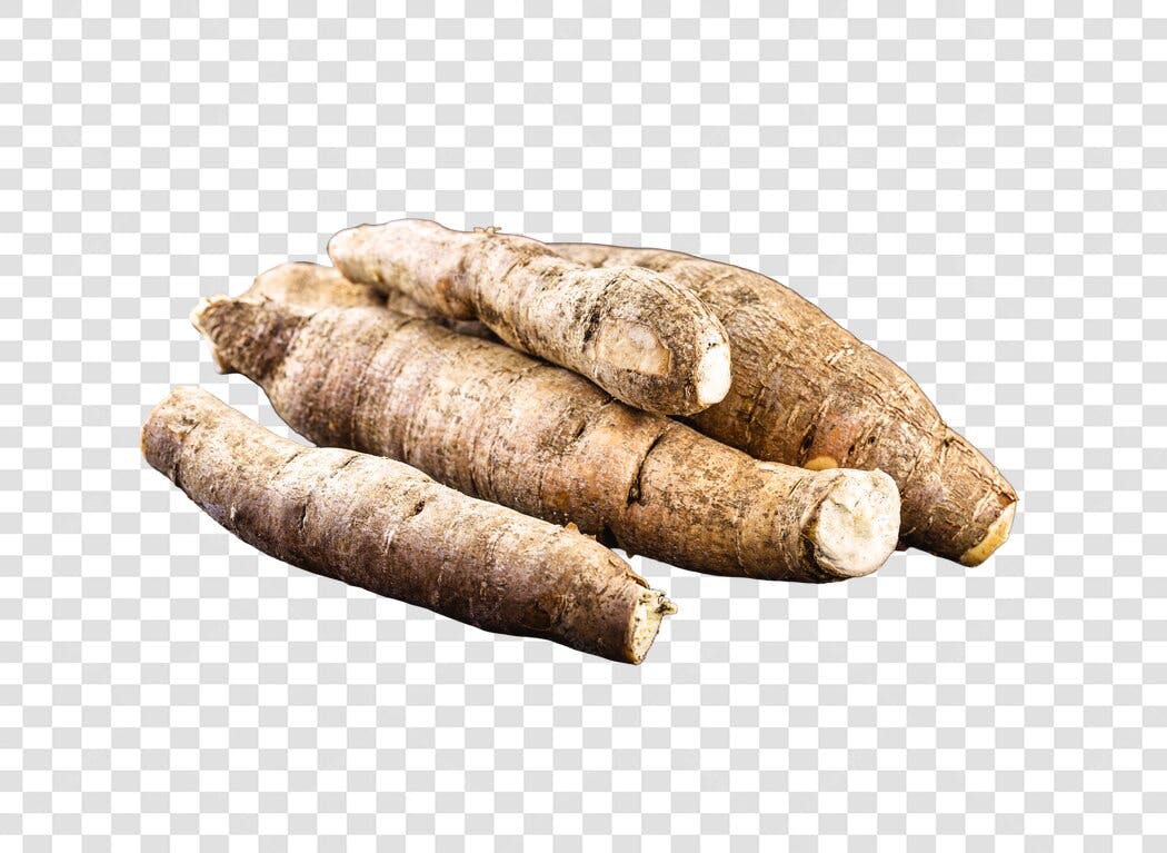 Alimento Mandioca Raiz Natural Marrom PNG com fundo transparente