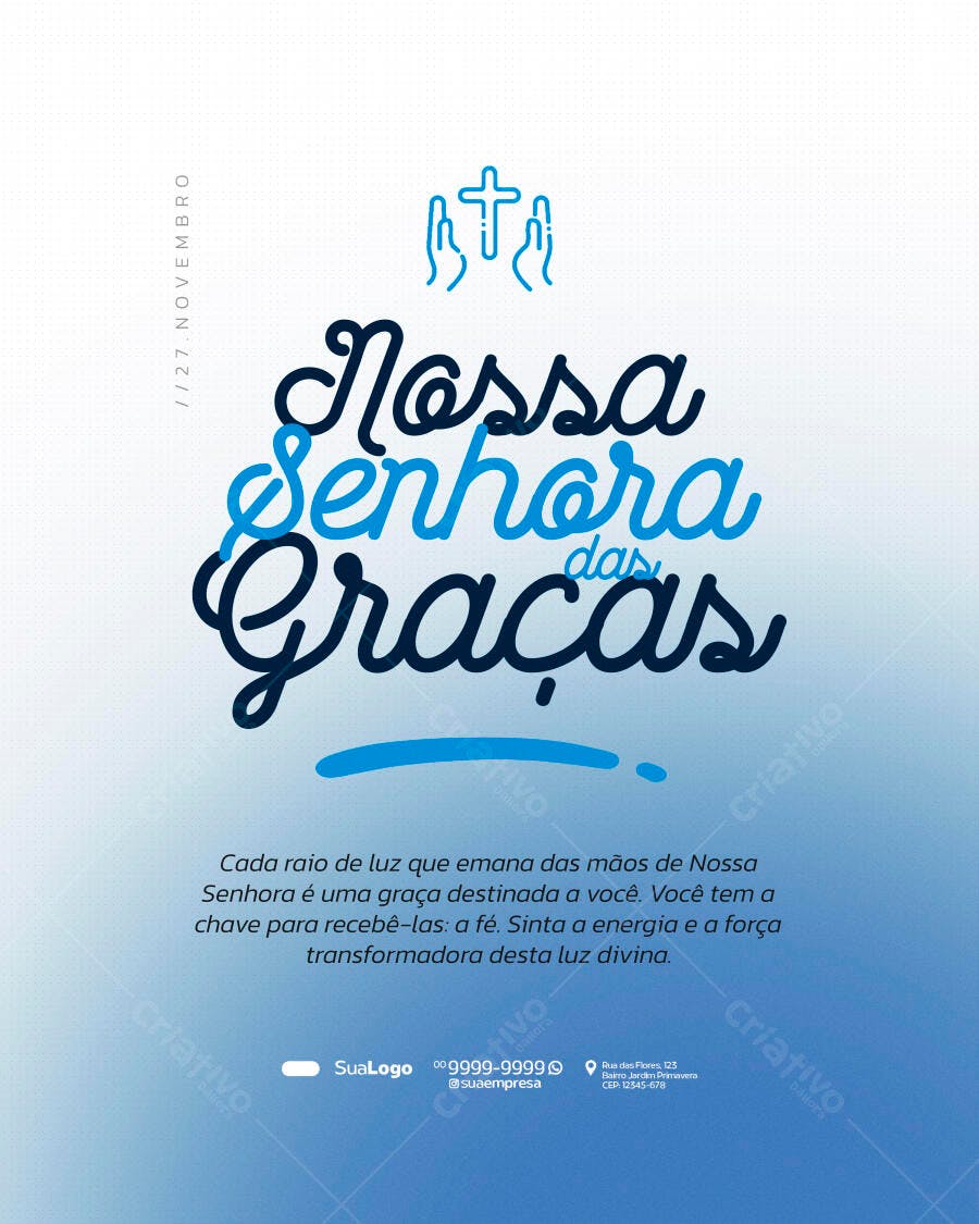 Flyer Nossa Senhora das Gracas 27 de Novembro PSD Editavel