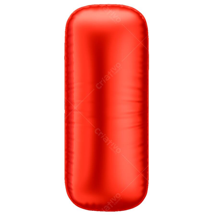 Elemento decorativo balão vermelho festivo metalizado PNG com fundo transparente