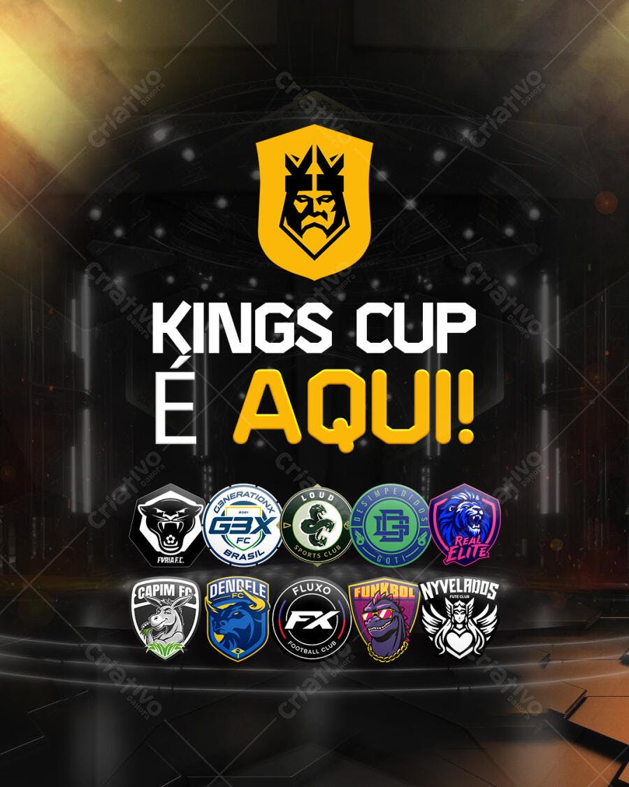 Flyer de E-sports para Kings Cup É AQUI! PSD Editável