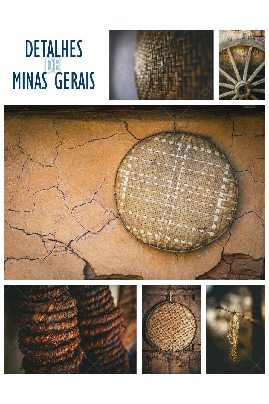 Artesanato de Minas Gerais objetos rústicos e texturas naturais em tons terrosos
