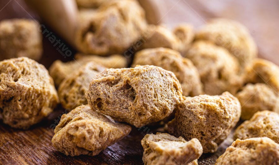 Proteína Texturizada de Soja marrom grânulos TVP ingrediente culinário vegano saudável