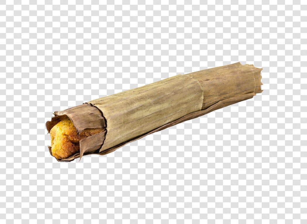Comida Típica Pamonha Doce Embrulhada em Folha de Banana PNG com fundo transparente