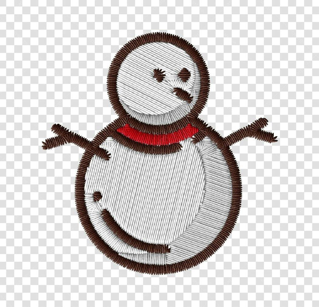 Elemento Gráfico Boneco de Neve Natal Branco Marrom Vermelho PNG com fundo transparente