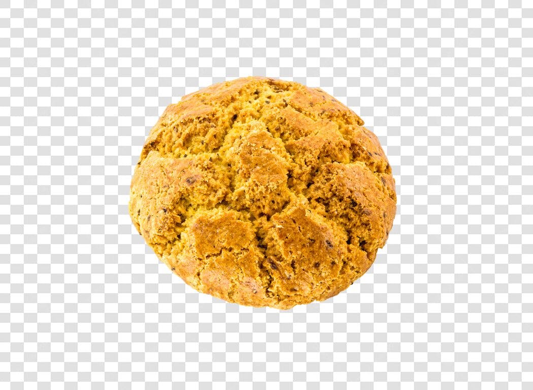 Elemento Biscoito rústico dourado com fundo transparente PNG