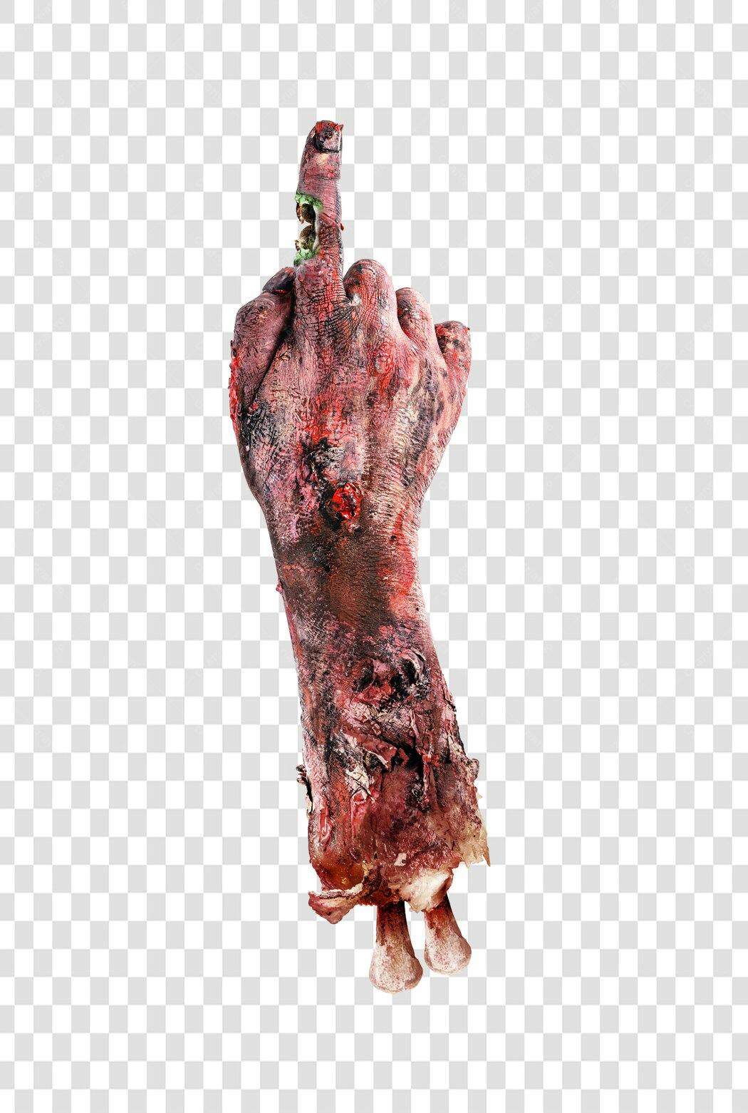 Ilustração Mão de Zumbi para Halloween 31 de Outubro PNG com fundo transparente