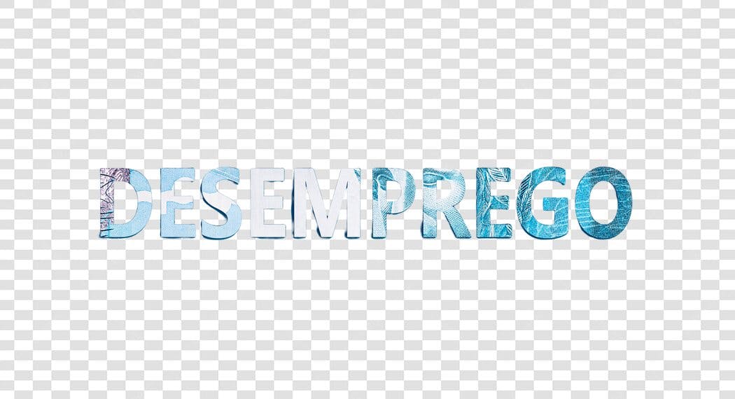 Título Gráfico Desemprego Azul Texto Econômico PNG com fundo transparente
