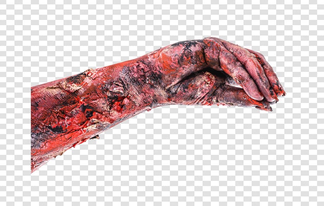 Elemento Gráfico de Mão de Zumbi para Halloween PNG com fundo transparente