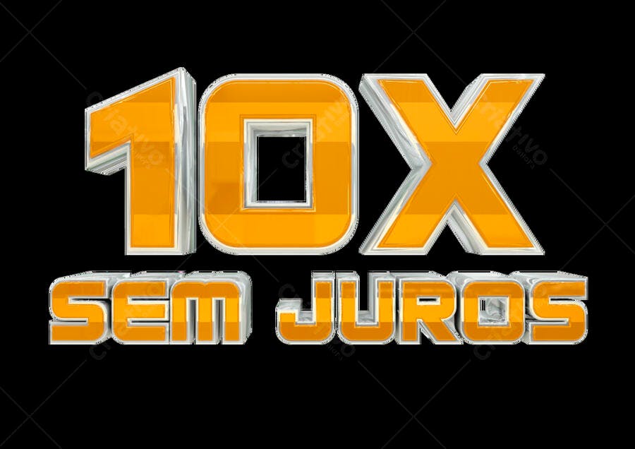 Selo Promocional para Pagamento 10X Sem Juros PSD Editável