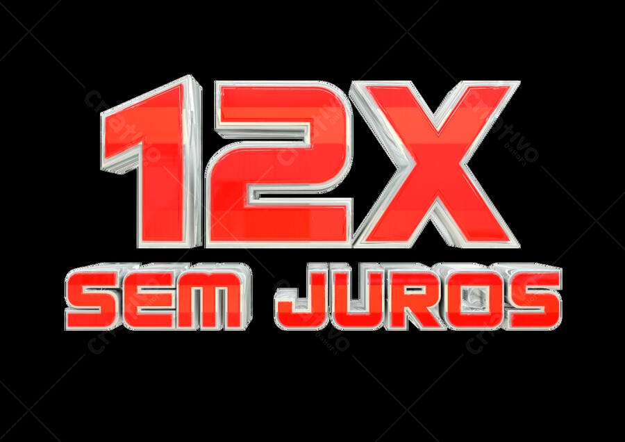 Gráfico Promocional 12X Sem Juros PSD Editável