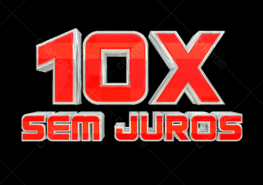 Arte Promocional para Pagamento 10X Sem Juros PSD Editável
