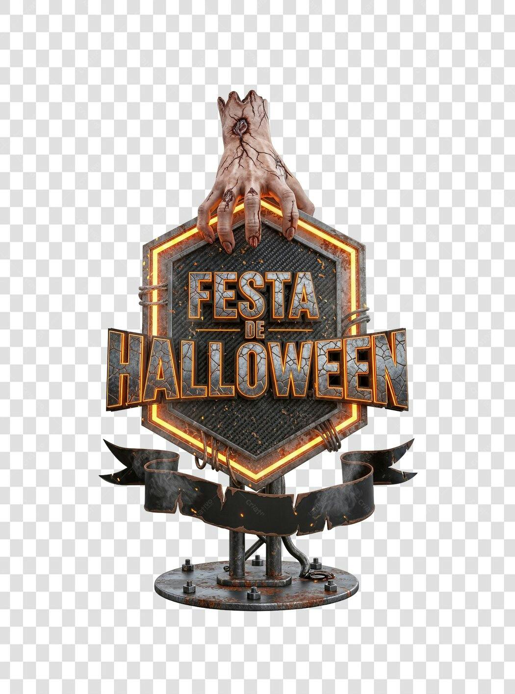 Selo Temático Festa de Halloween 31 de Outubro PNG com fundo transparente
