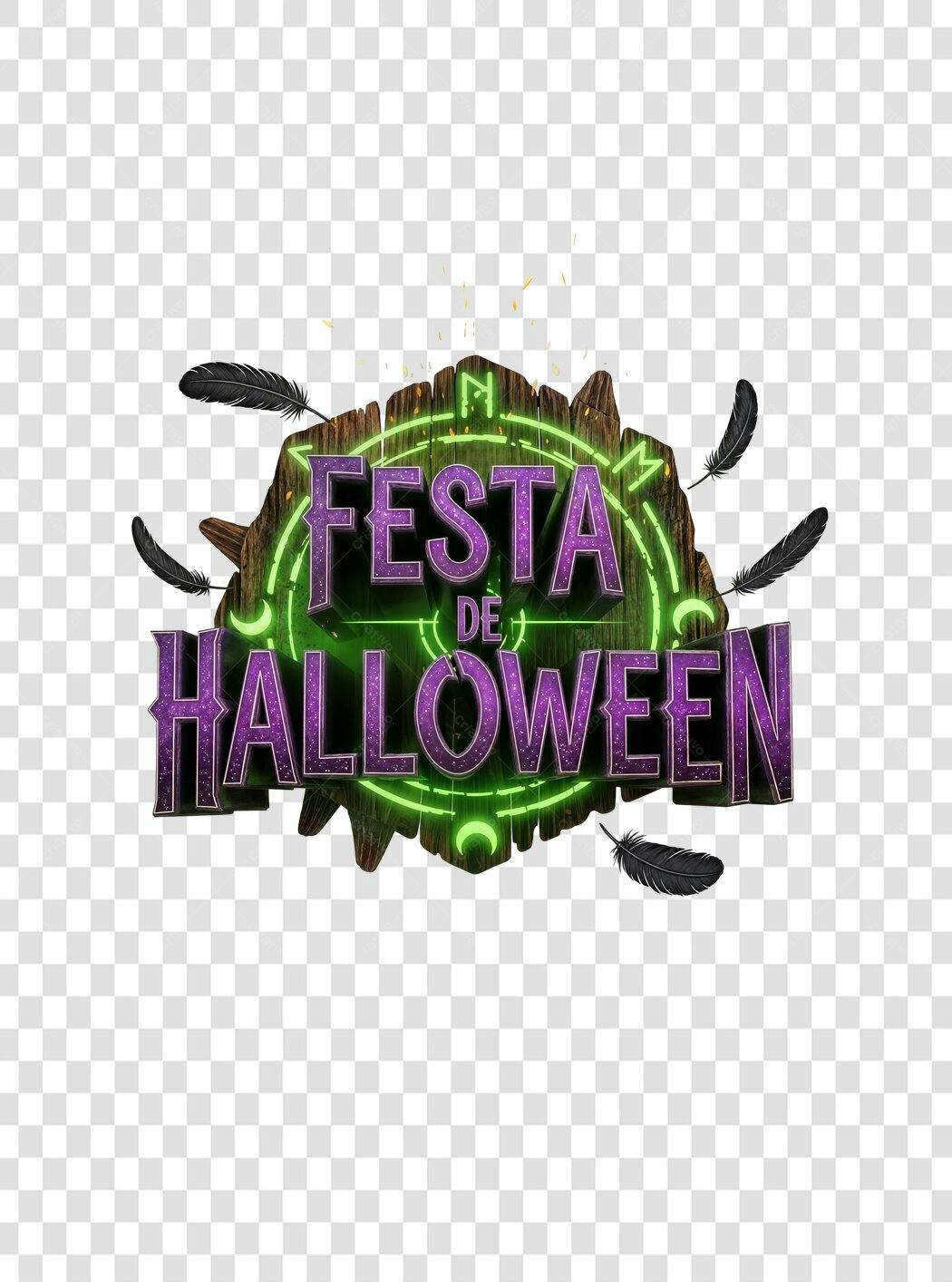 Arte para Festa de Halloween 31 de Outubro PNG com fundo transparente