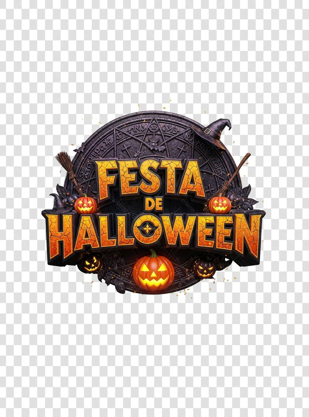 Selo de Festa de Halloween 31 de Outubro PNG com fundo transparente