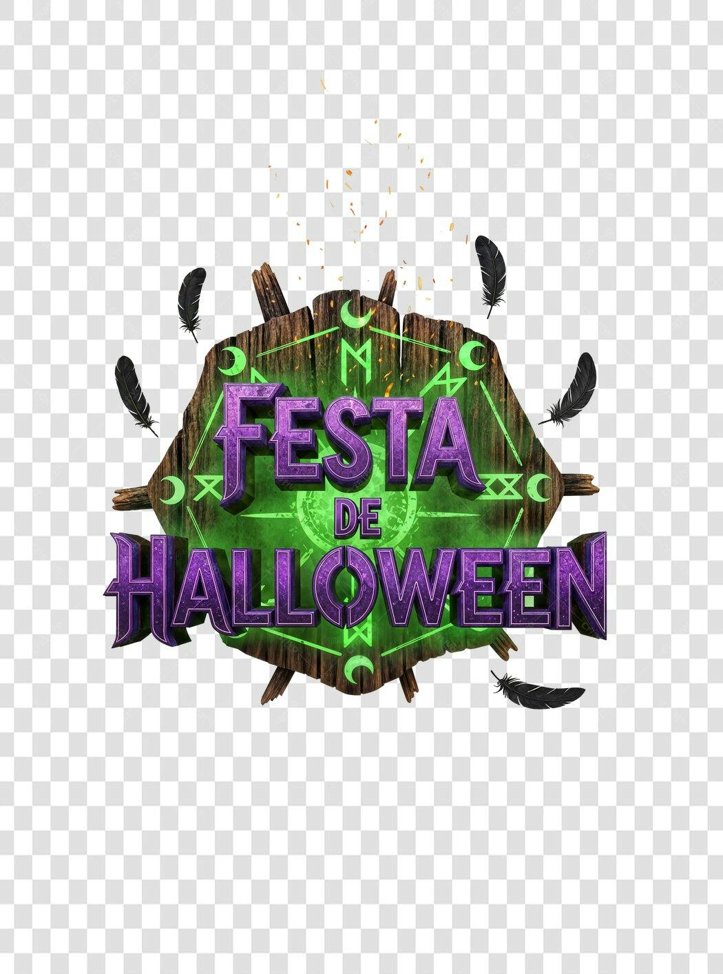 Título Festa de Halloween 31 de Outubro místico PNG com fundo transparente