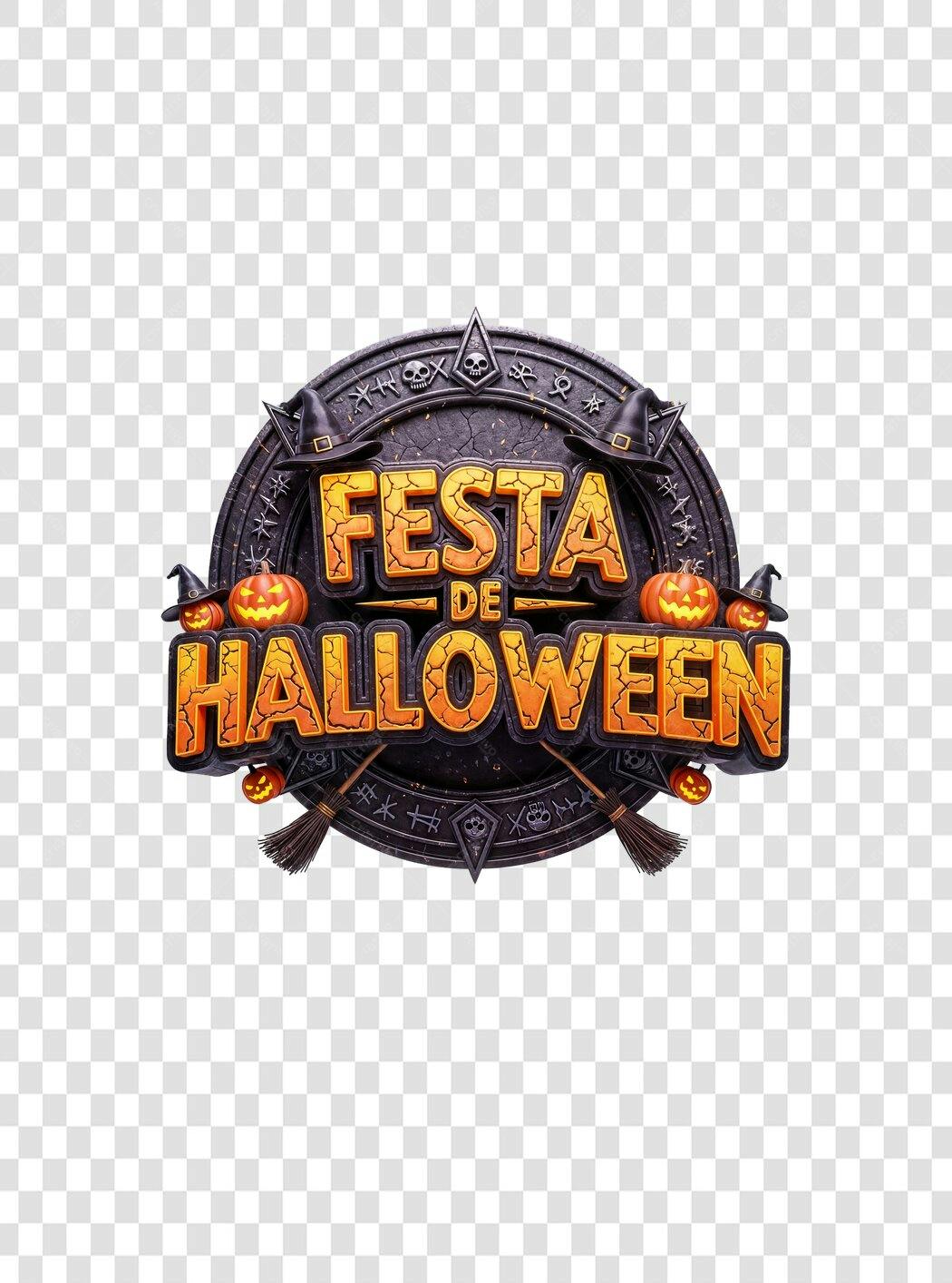 Selo para Festa de Halloween 31 de Outubro PNG com fundo transparente
