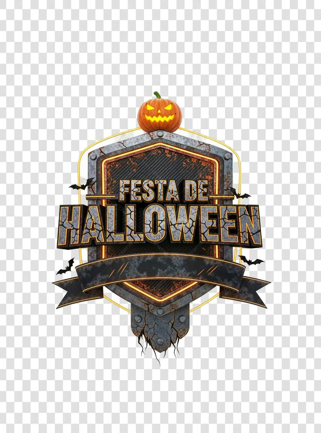 Emblema para Festa de Halloween 31 de Outubro PNG com fundo transparente