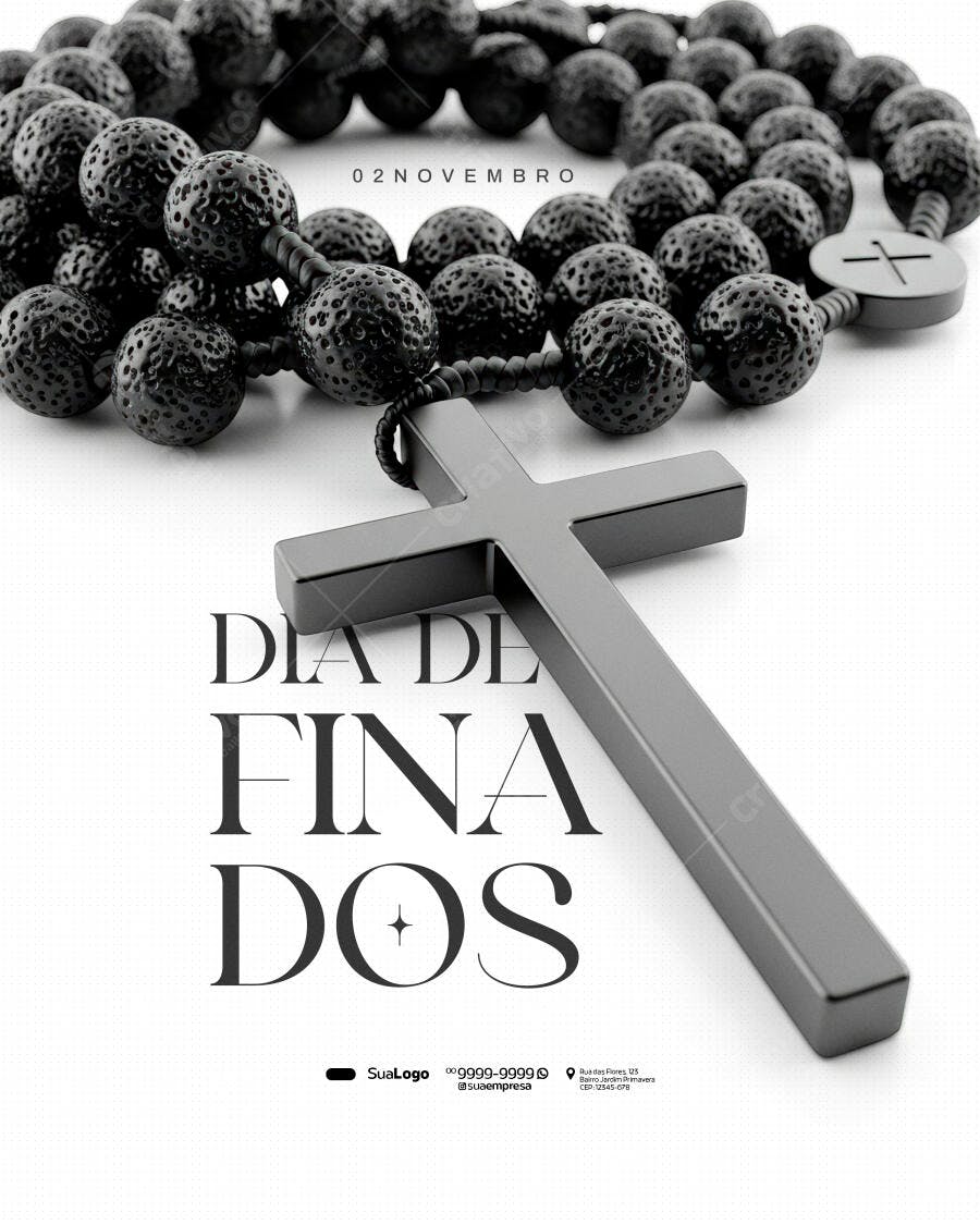 Flyer 02 Novembro Dia de Finados PSD Editável