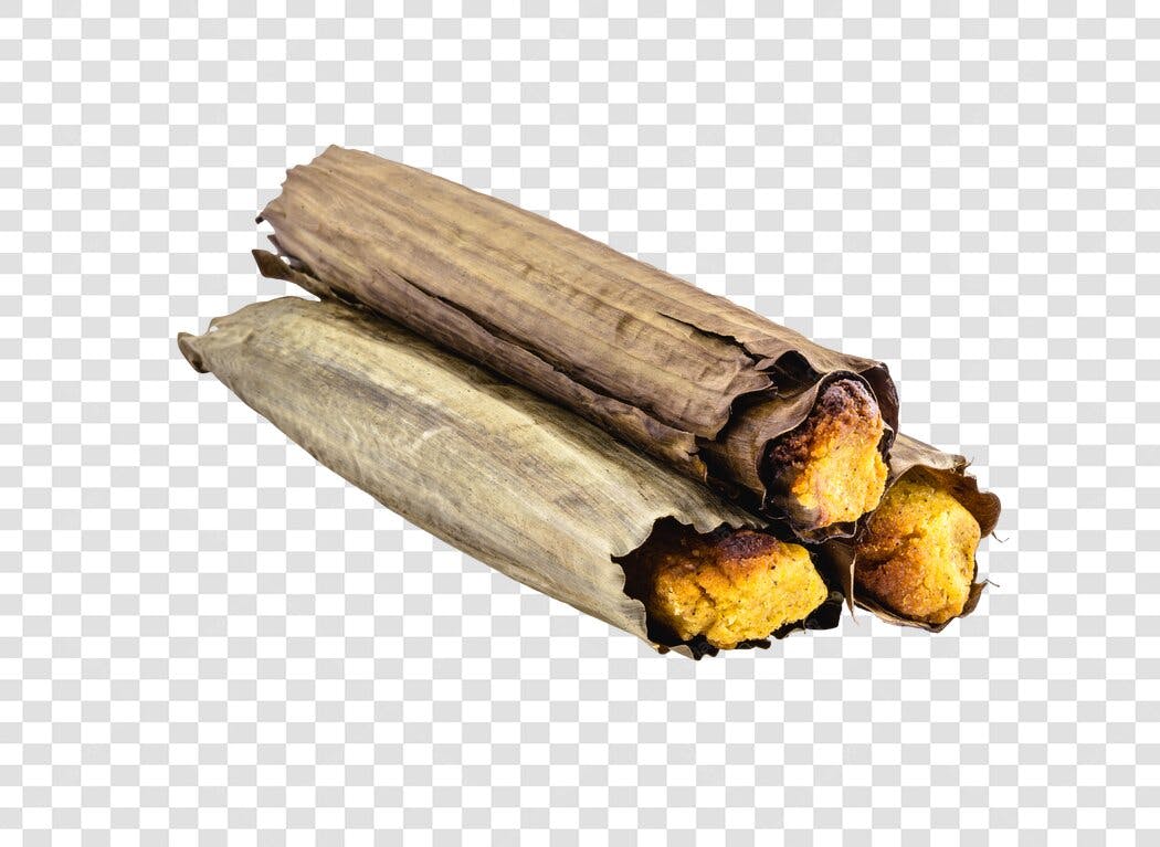 Comida Típica Pamonha de Milho Marrom Amarelo PNG com fundo transparente