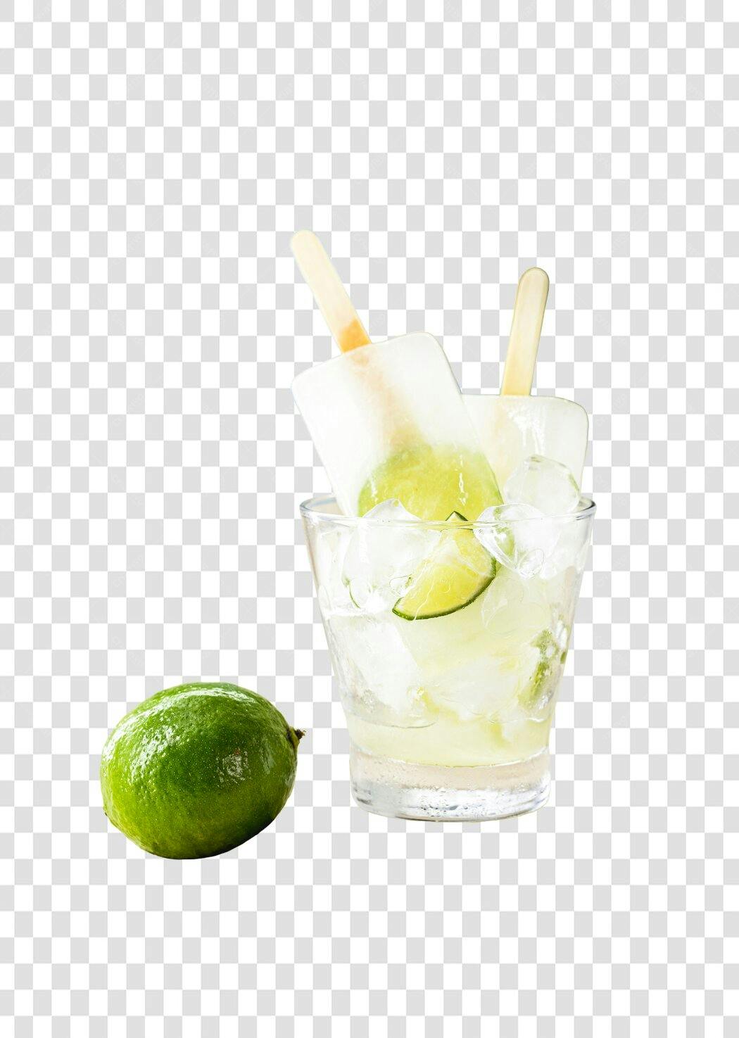 Recurso visual Picolés de Limão e Gelo para Verão PNG com fundo transparente