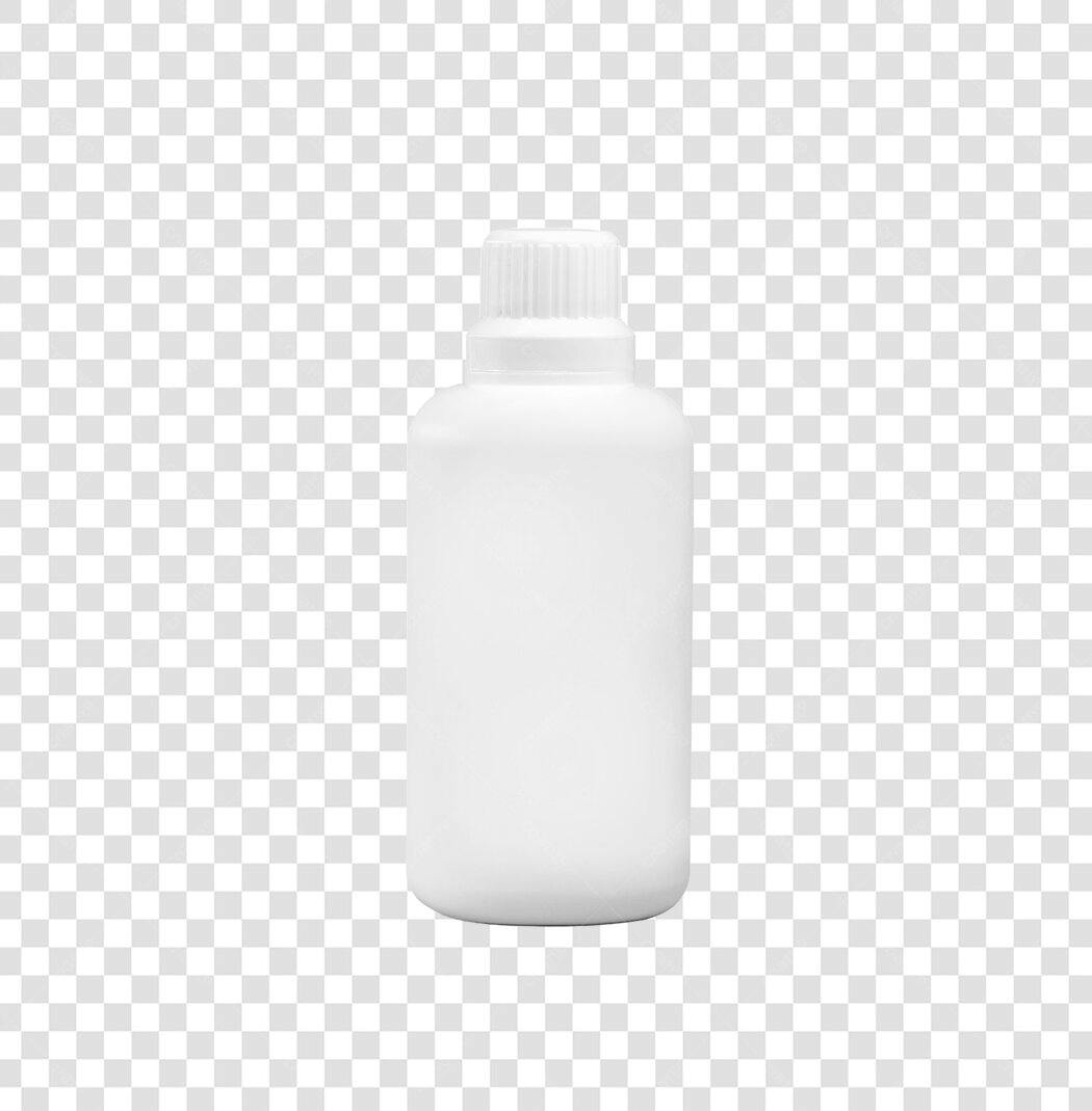 Garrafa plástica branca para embalagem de produto mockup PNG com fundo transparente