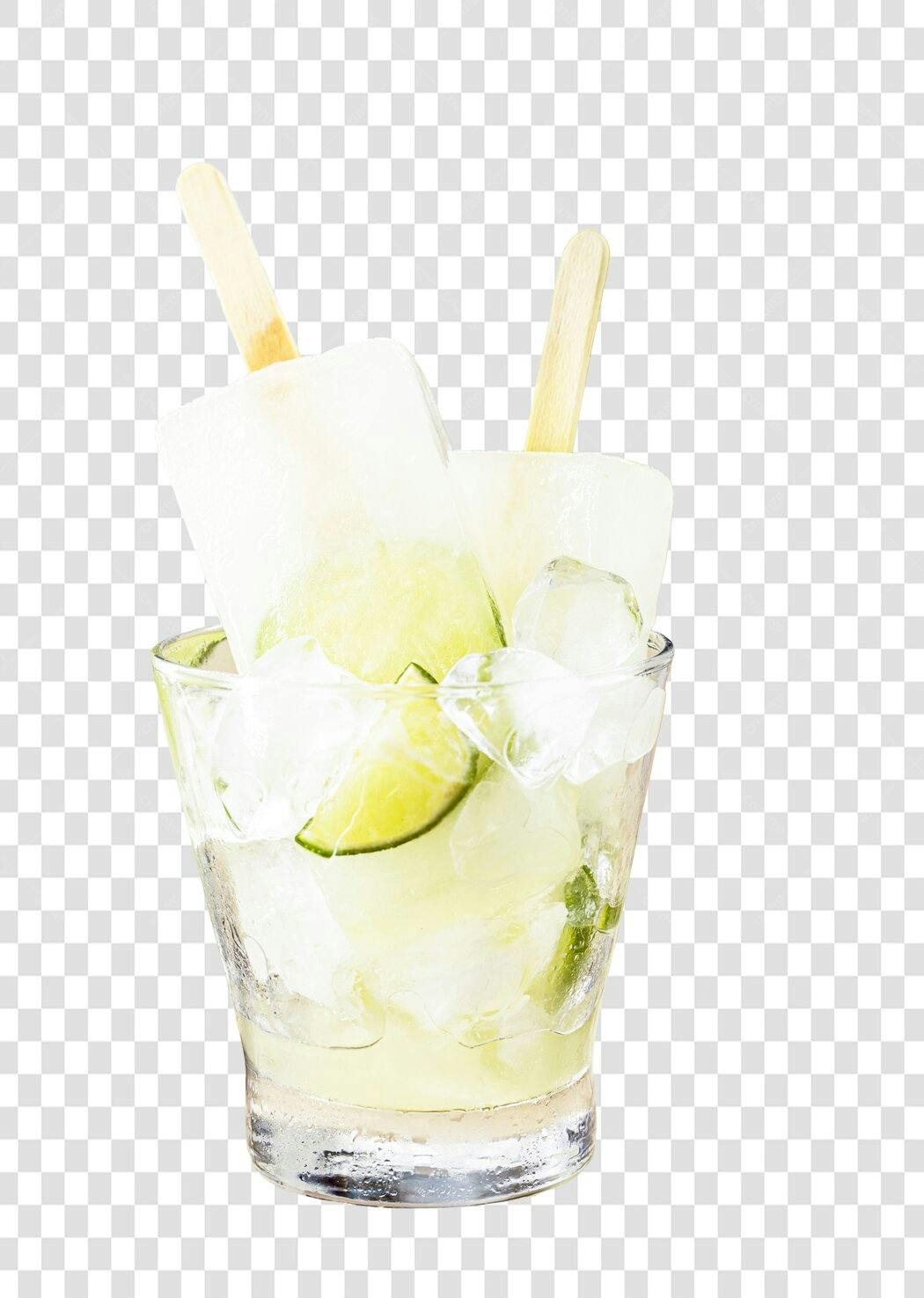 Imagem Picolé Limão Copo Gelo Rodelas Refrescante PNG com fundo transparente