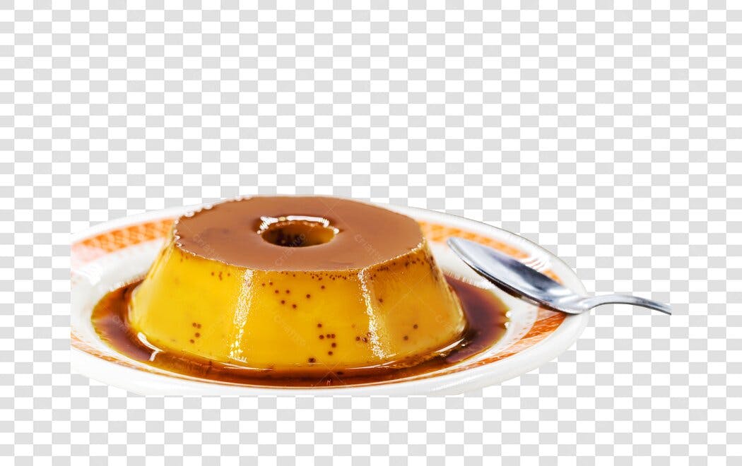 Imagem de Pudim de Leite com Calda de Caramelo PNG com fundo transparente