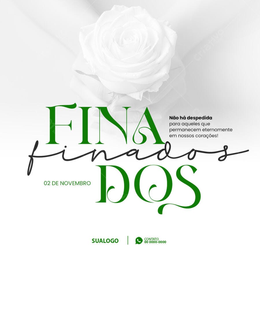 Flyer Finados 02 de Novembro PSD Editável