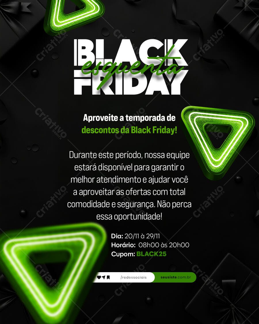 Flyer Black Friday Esquenta PSD Editável