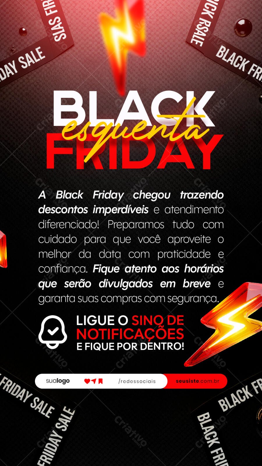 Flyer Esquenta Black Friday PSD Editável