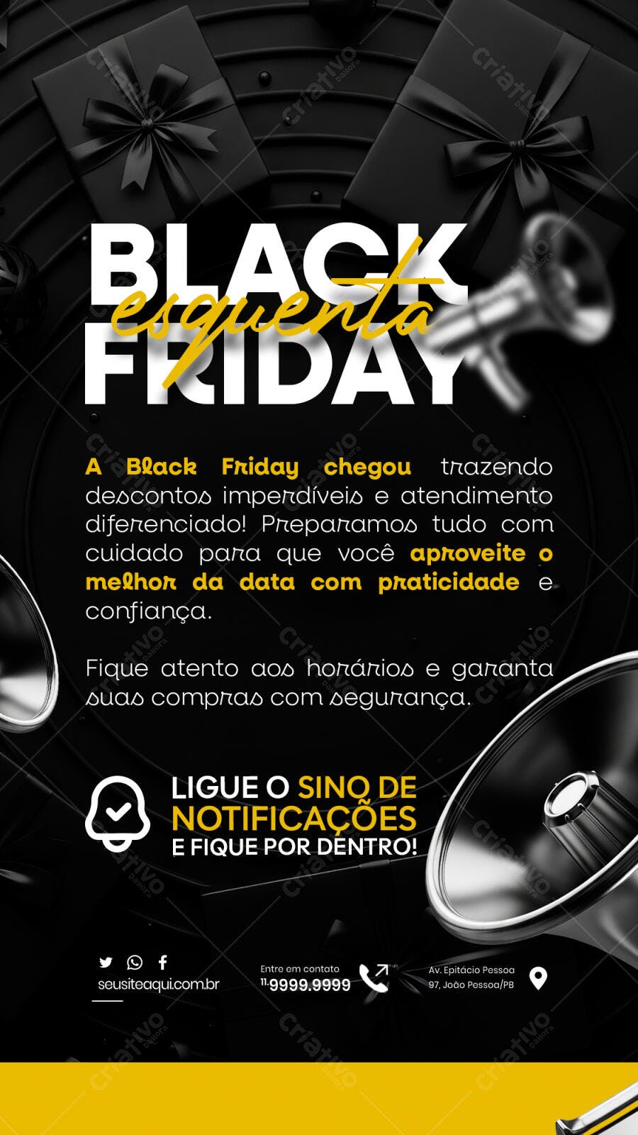 Flyer Esquenta Black Friday Ofertas e Descontos PSD Editável