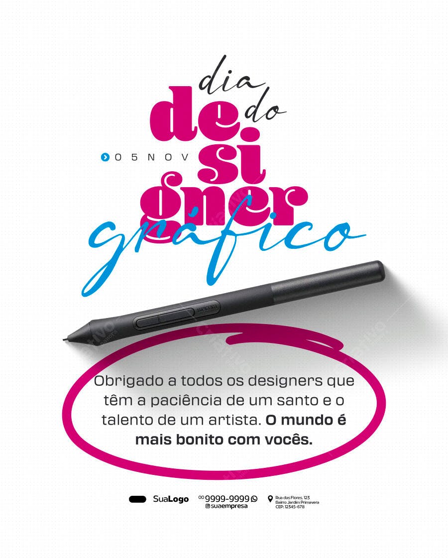 Flyer Dia do Designer Gráfico PSD Editável