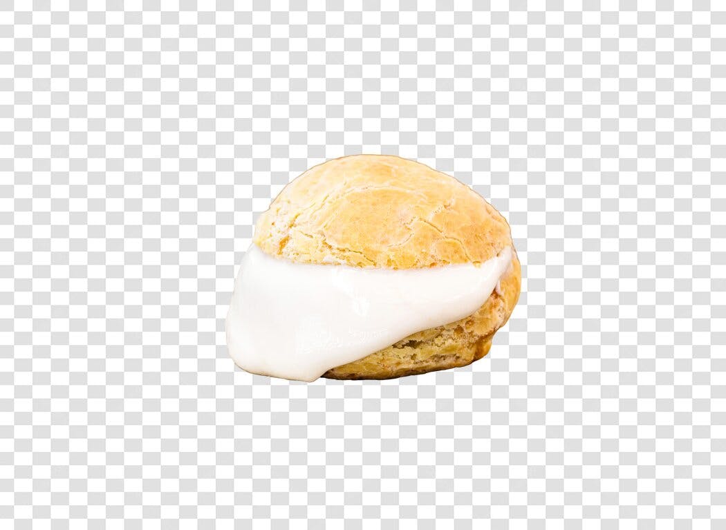 Item de menu Doce Carolina com creme branco PNG com fundo transparente