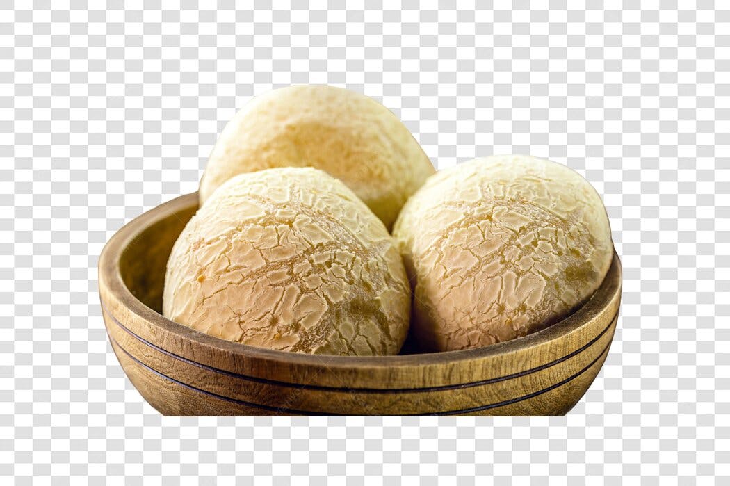 Imagem Pães de Queijo em Tigela de Madeira PNG com fundo transparente