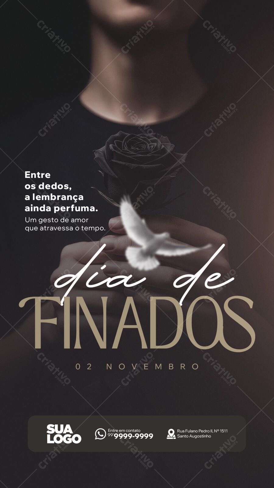 Flyer Dia de Finados 02 Novembro Psd Editável