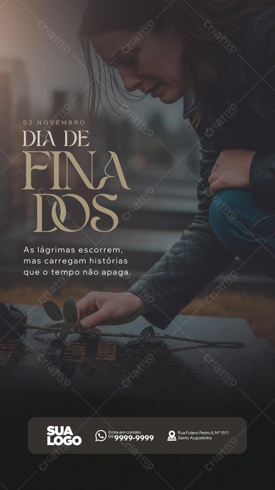 Flyer para Dia de Finados PSD Editável