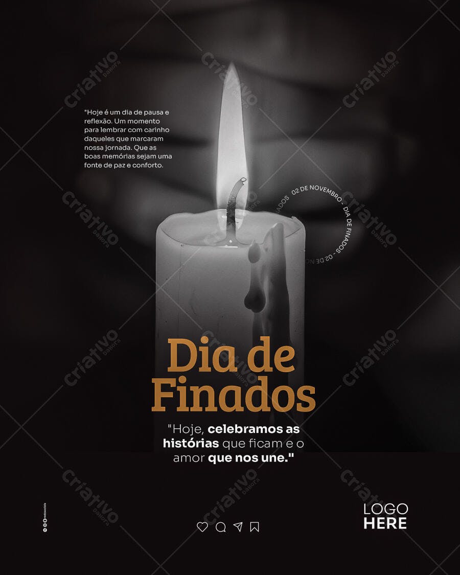 Flyer Dia de Finados PSD Editável