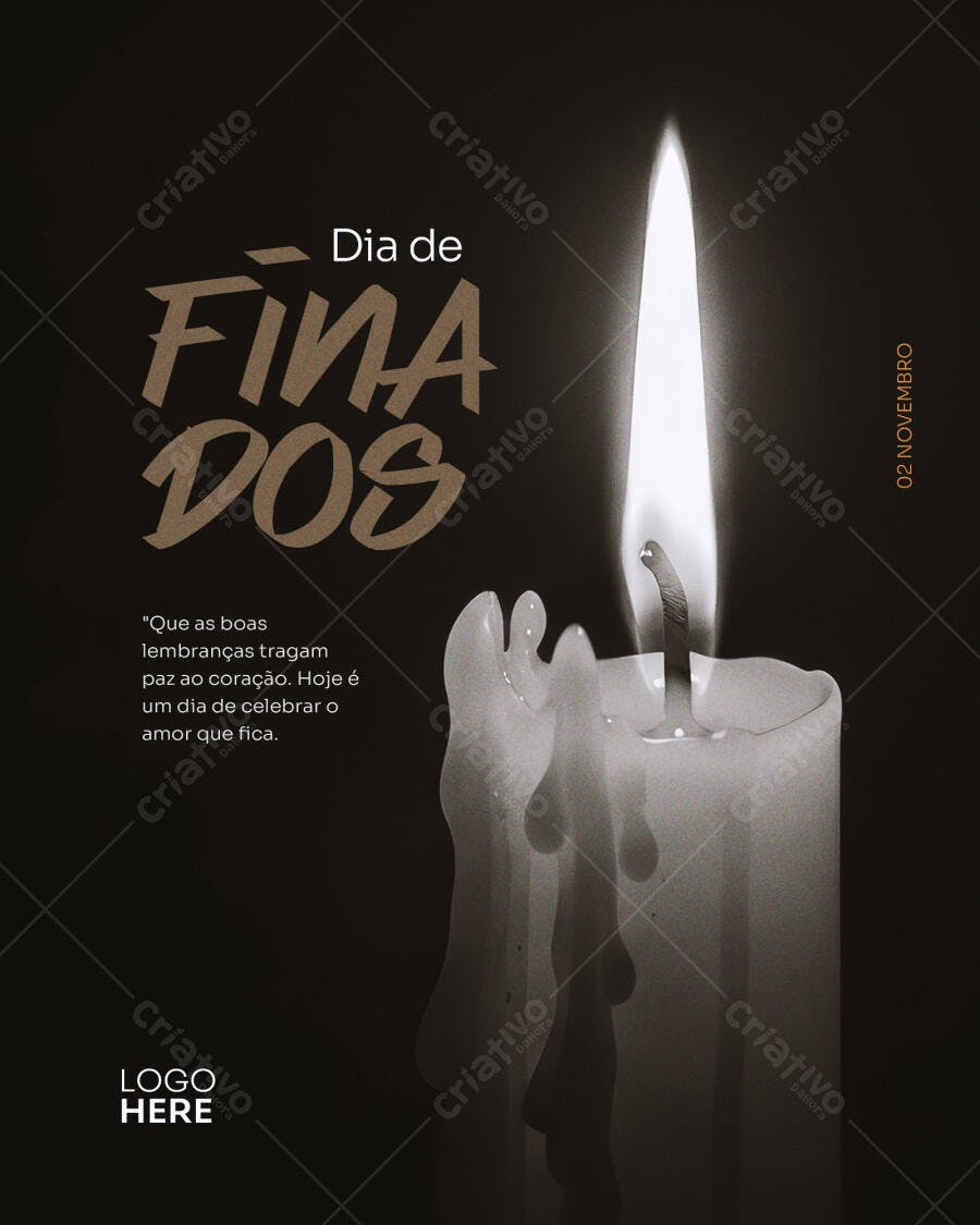 Flyer para Dia de Finados PSD Editável