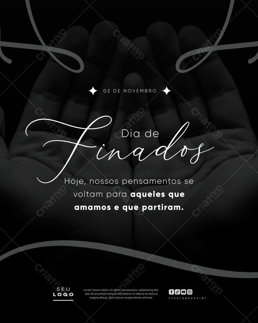 Flyer para Dia de Finados PSD Editável
