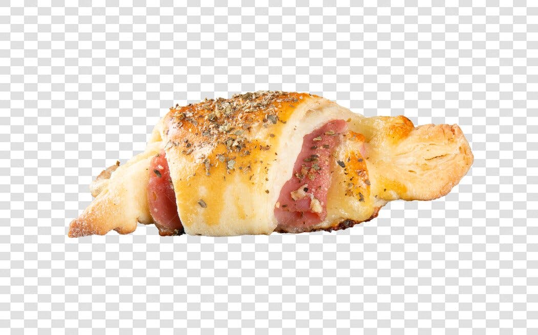 Imagem Culinária Croissant Salgado Presunto Queijo Orégano PNG com fundo transparente