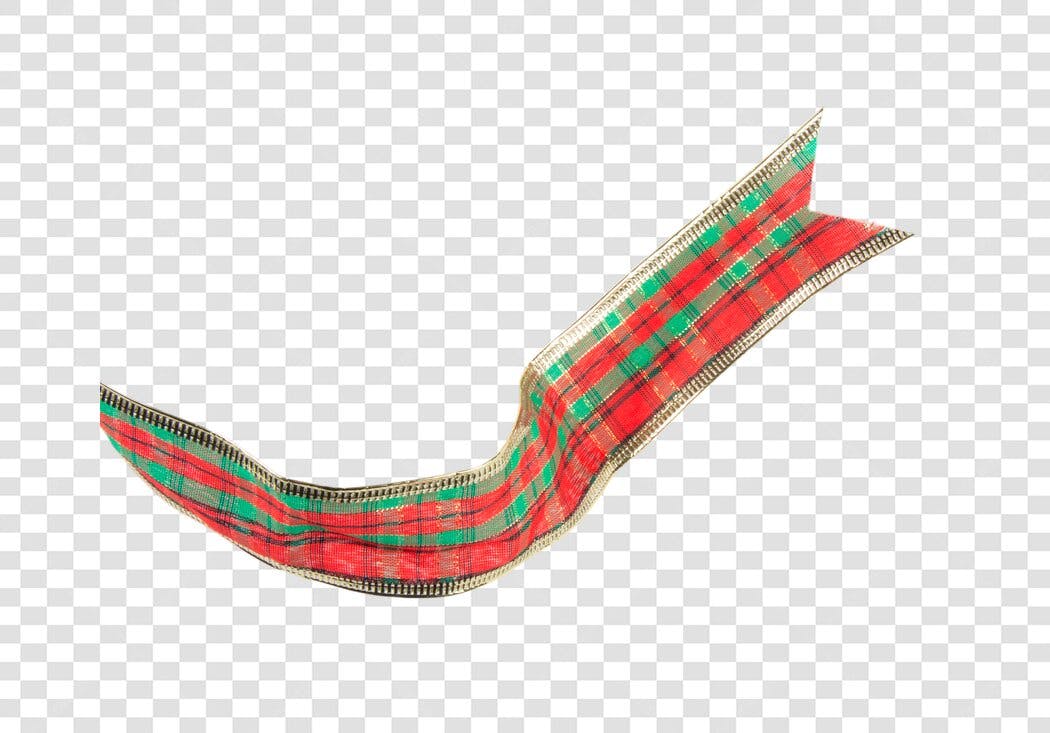 Fita Decorativa Natalina Xadrez Vermelha Verde PNG com fundo transparente