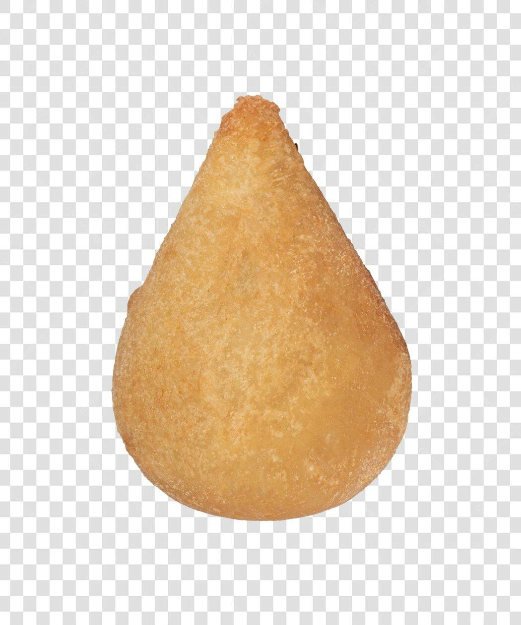 Elemento Gráfico Coxinha Dourada Crocante PNG com fundo transparente