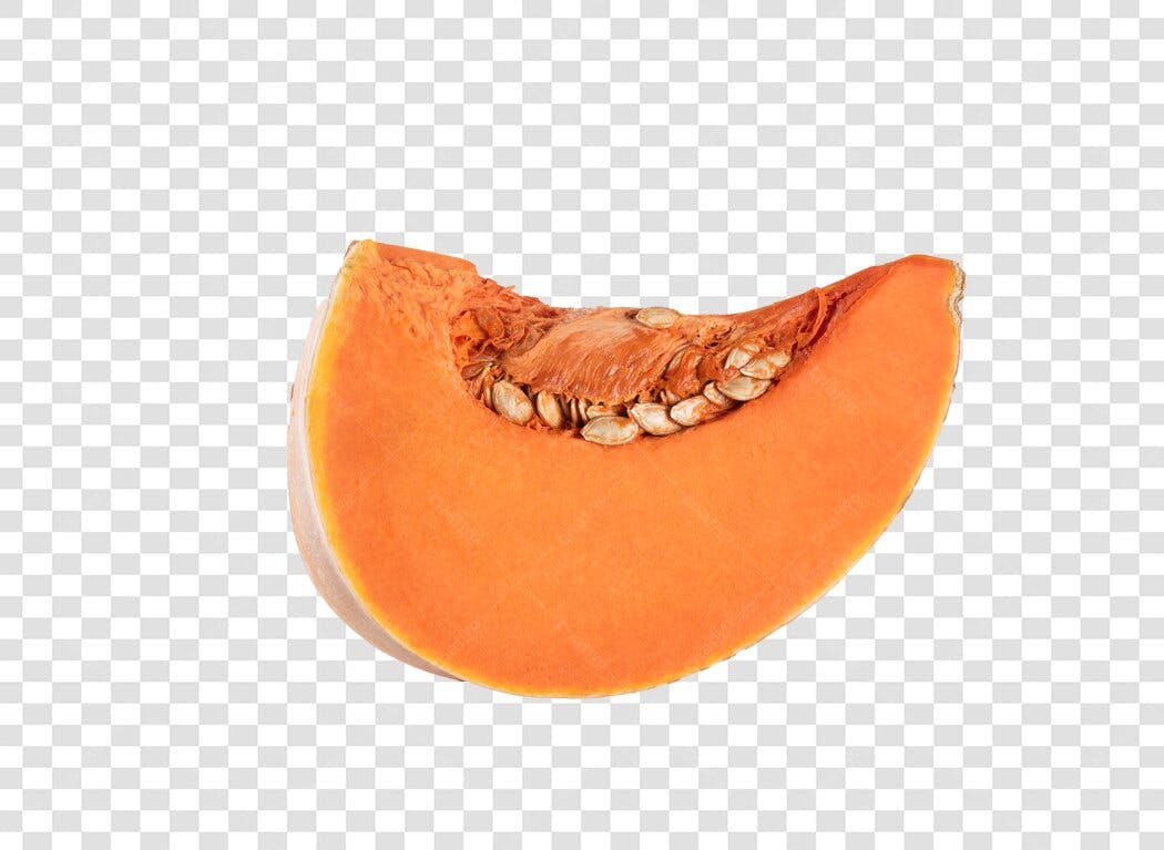 Imagem de Abóbora Fatiada com Sementes PNG com fundo transparente