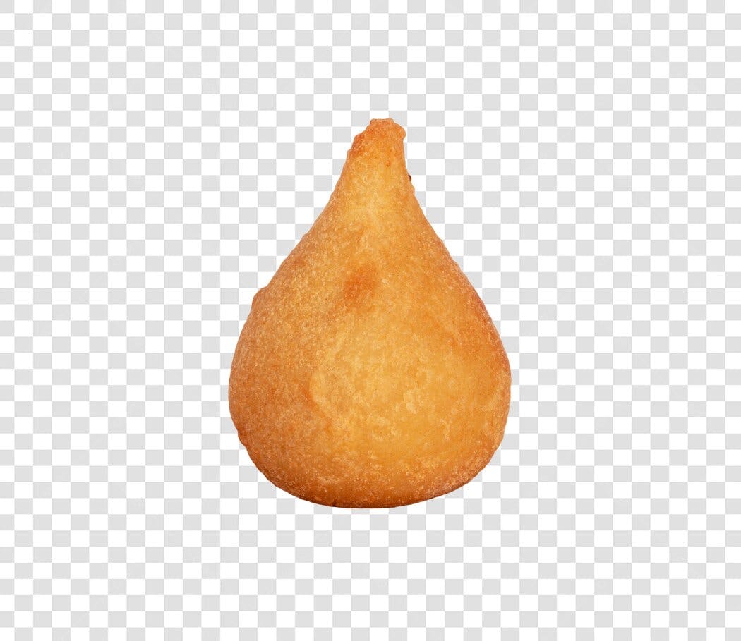 Imagem para cardápio Coxinha de frango frita dourada PNG com fundo transparente